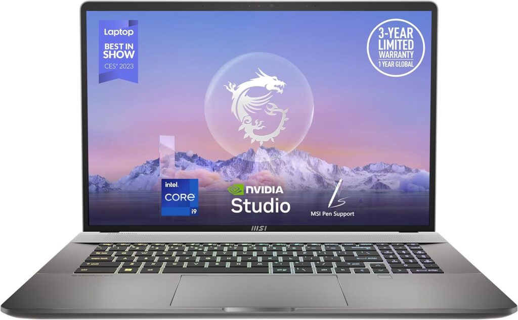 3. MSI Creator Z17 HX Studio
